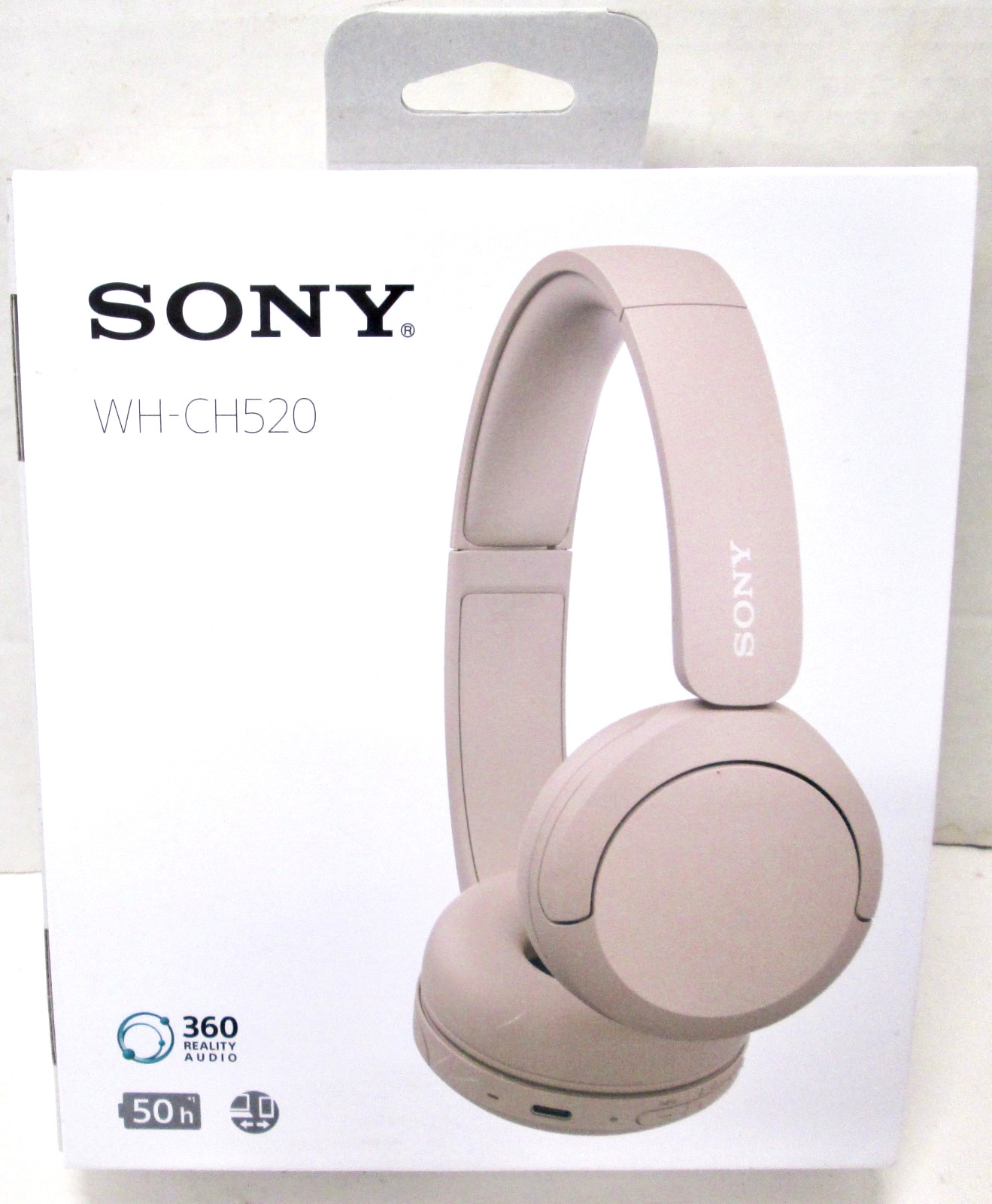 Sony WH-CH520 Wireless Over-Ear Bluetooth Headphones – Beige – New Open Box