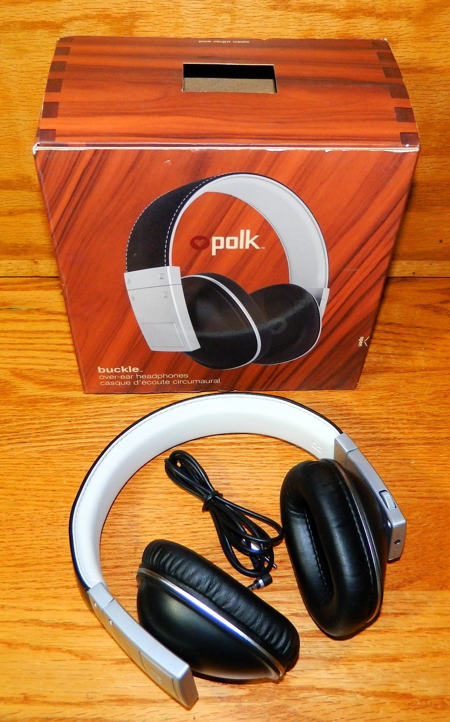 Polk Audio Buckle Over-Ear Wired Headphones w/ 3.5mm Stereo Audio Cord Works