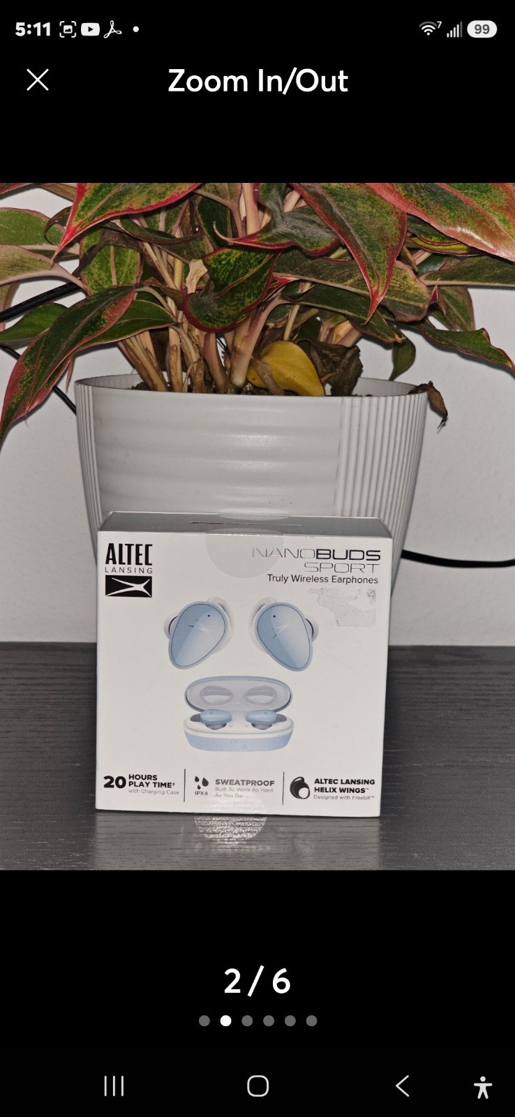 Altec Lansing Nanobuds Sport, Truly Wireless Earbuds, ICE Blue