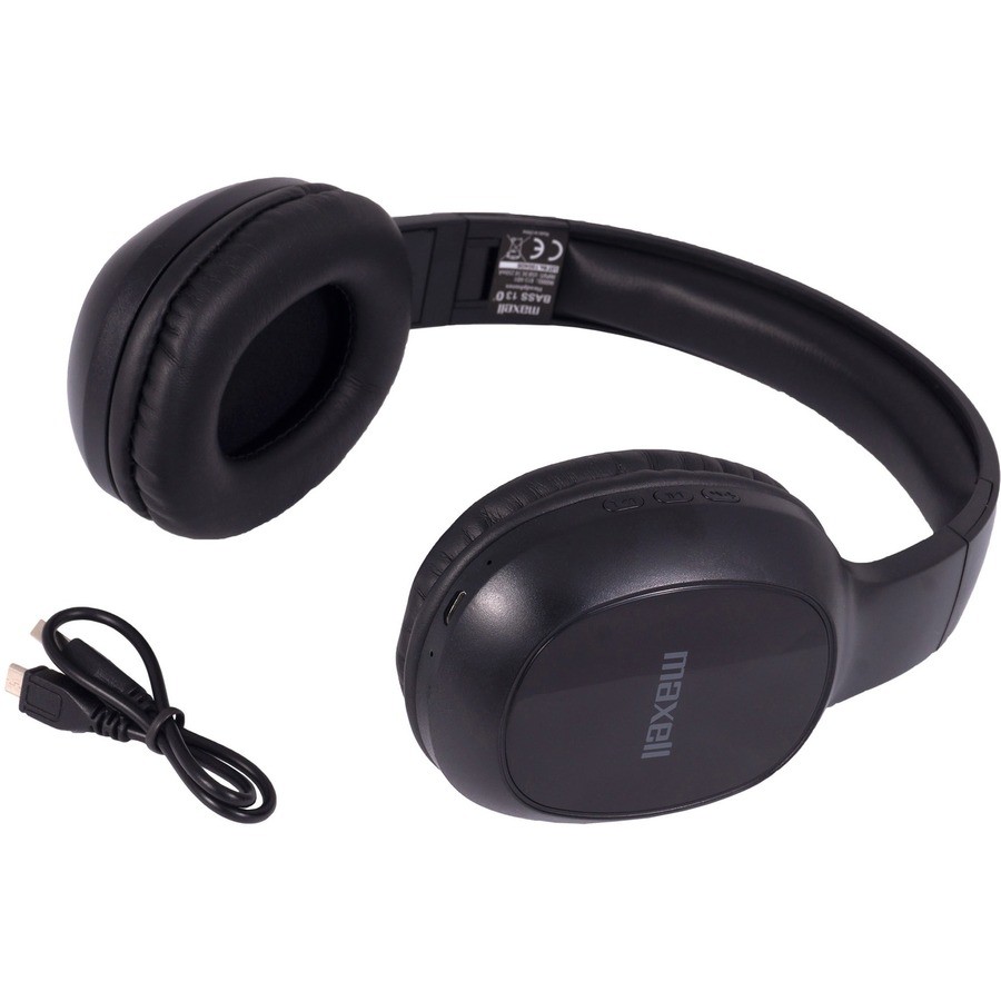 Maxell 199793 Bass 13 Bt Headphone W/mic Accs 40mm Drivers 8hr Play Talk Time