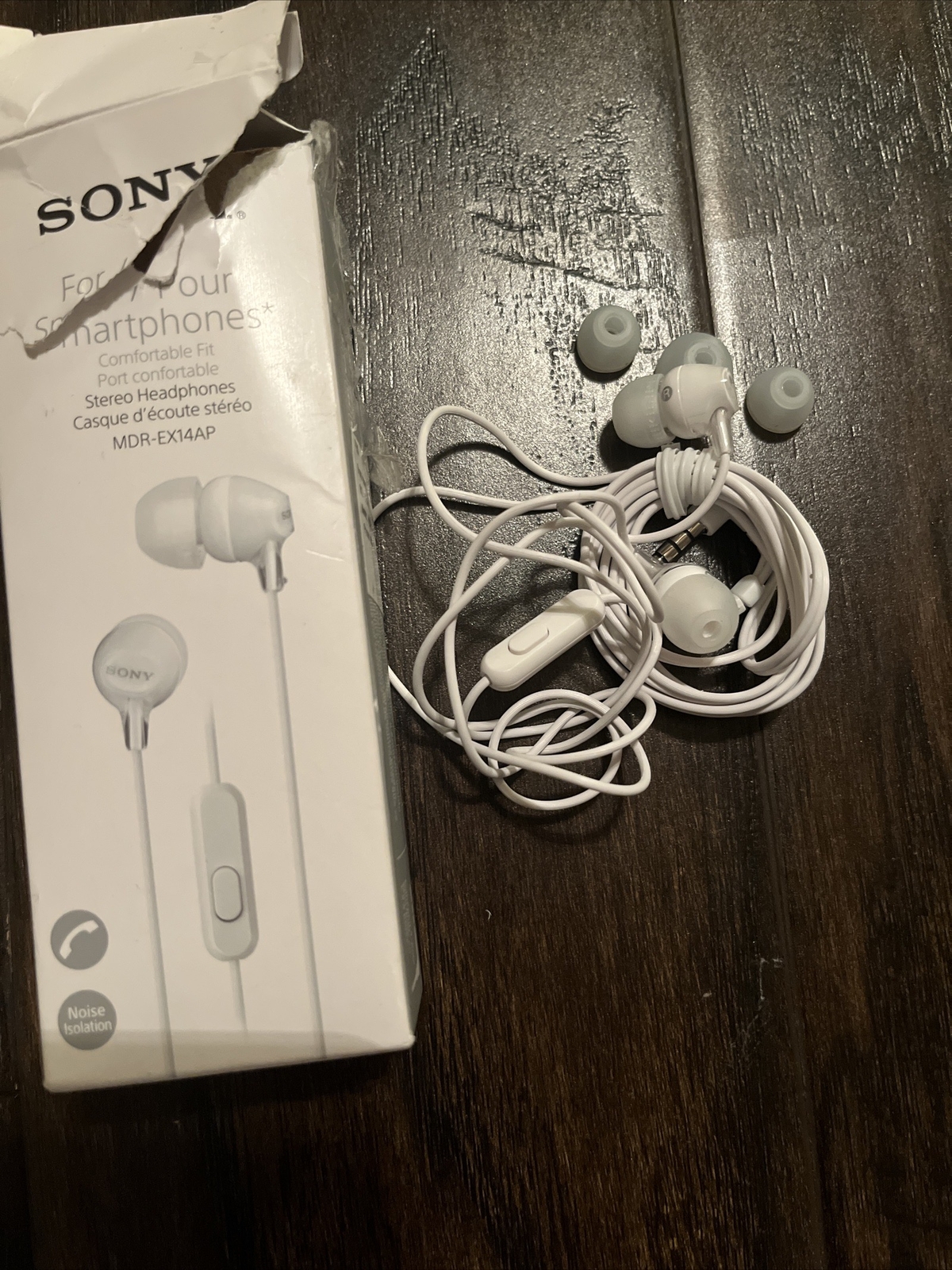 ORIGINAL Sony MDREX14AP Headset Ear Bud Headphones MDR-EX14AP White