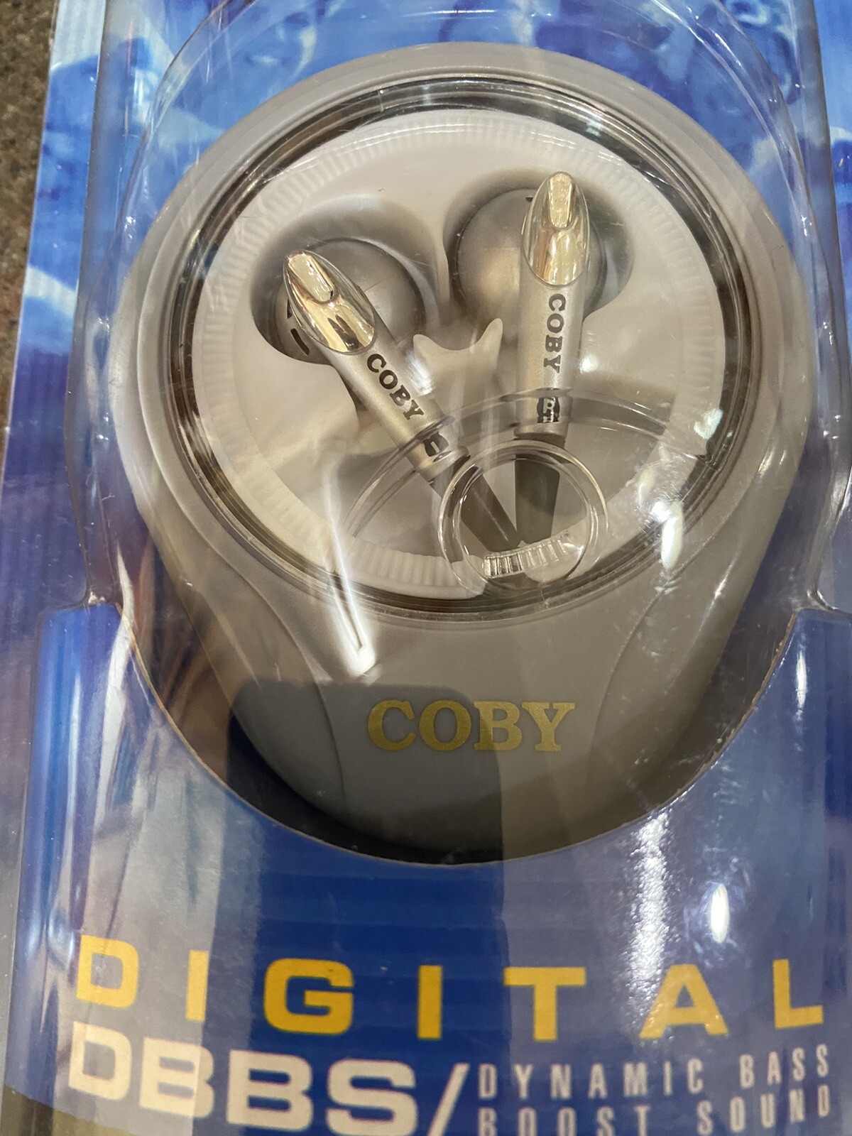 Coby Digital Stereo Earphone Sound Case Lightweight In-Ear Black Silver CVE20