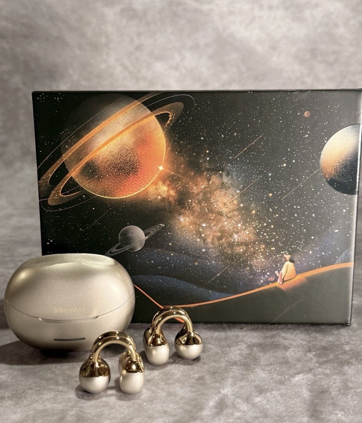 SoundAI FairyClip A3 Bluetooth Wireless Earbuds Champagne Gleam In-Ear Double