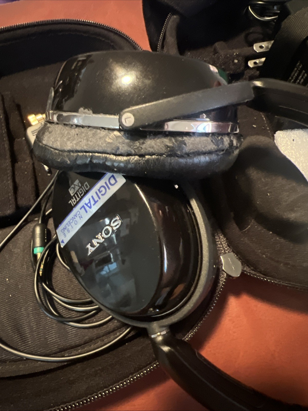 Vintage Sony MDR-NC500D Digital Headband Headphones – Black W/ Case, Power Adapt