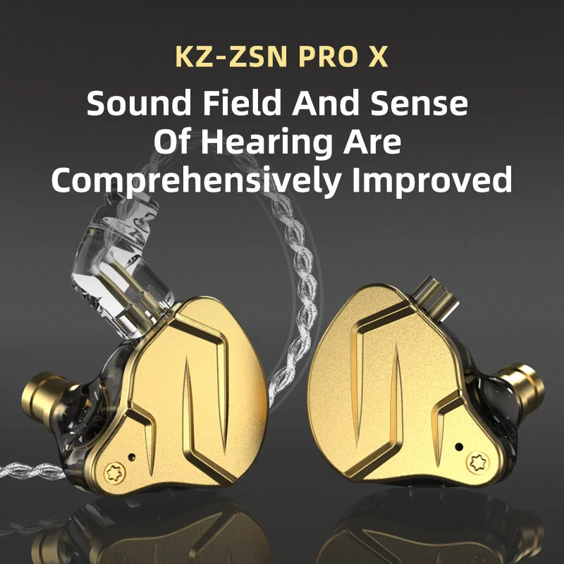 KZ ZSN Pro X 1BA+1DD Hybrid HIFI In-Ear Monitors Metal Earphones Sport Headset