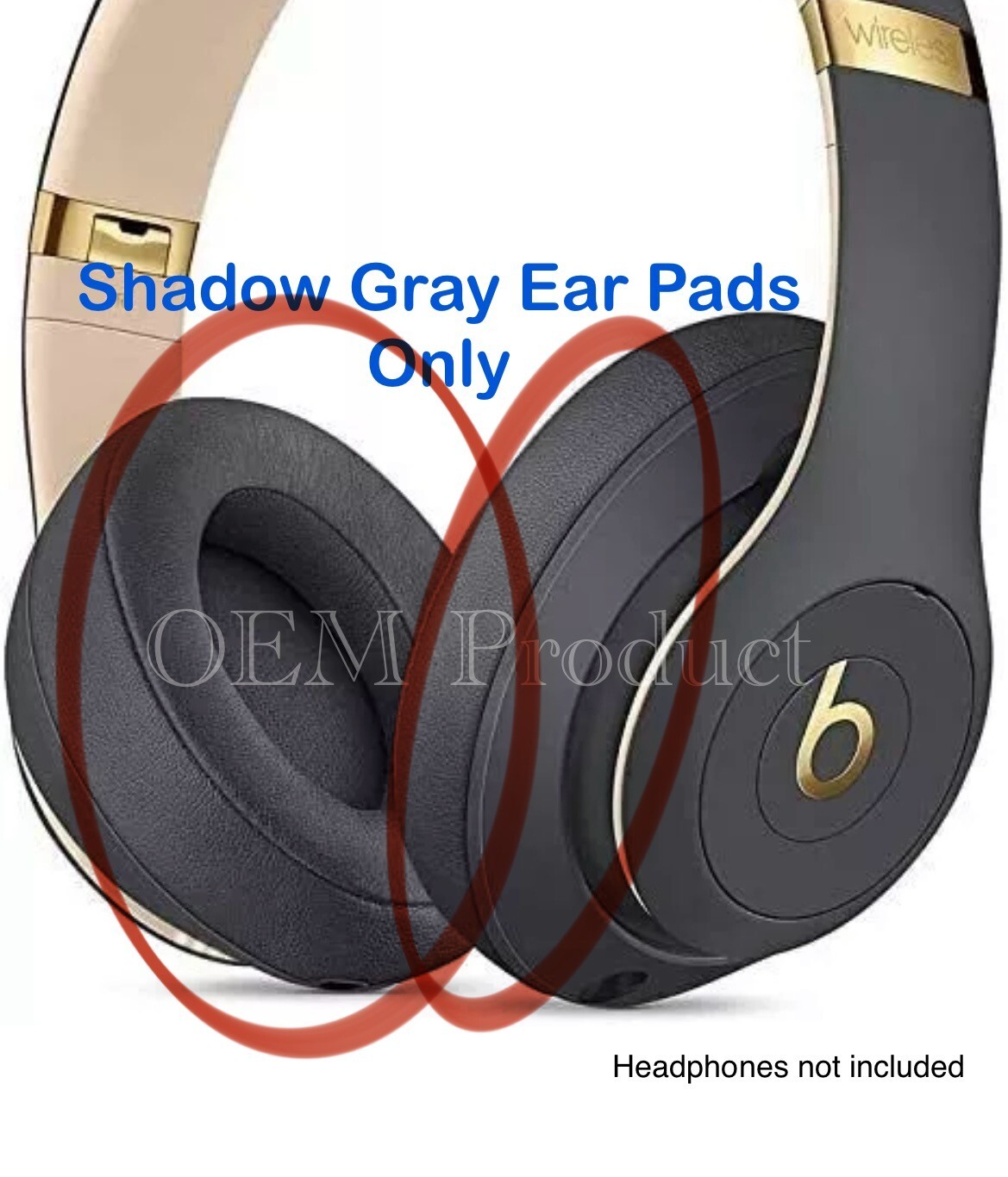 NEW 2PCS X Replacement Memory Foam Ear Pads for Beats Studio 3 Shadow Gray
