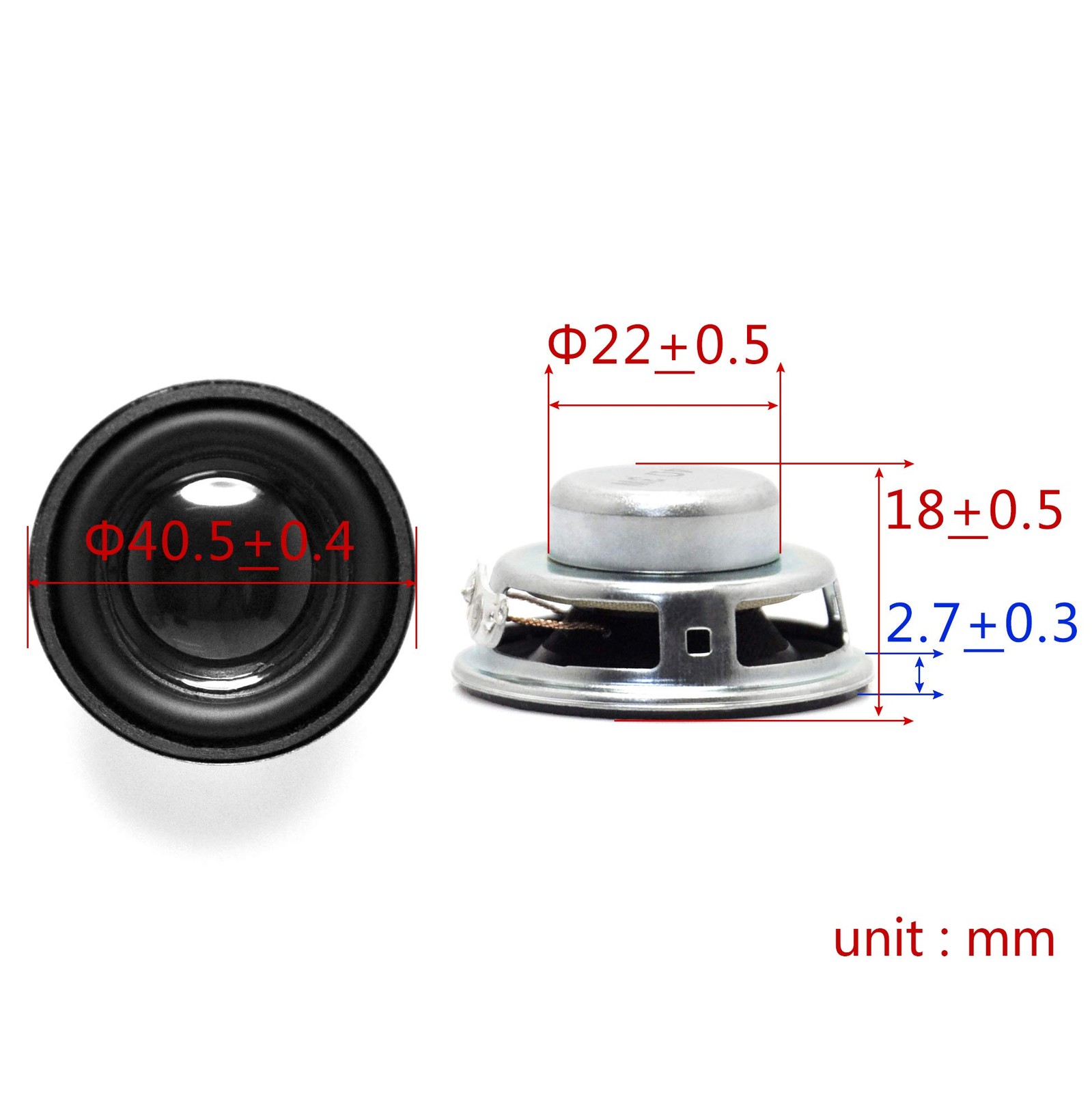 Gikfun 4Ohm 40mm Diameter 3W Full Range Audio Speaker Stereo Woofer Black