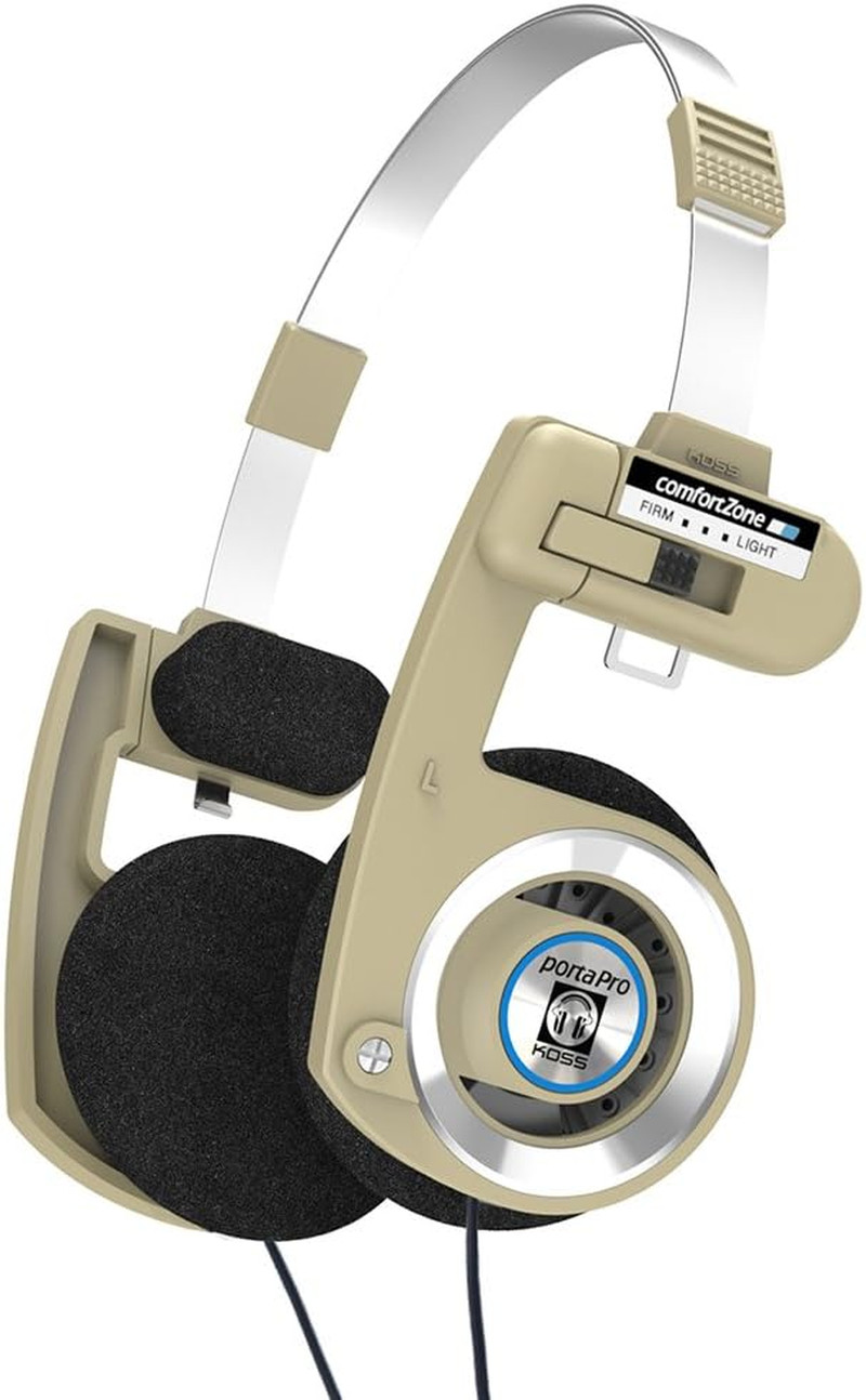 Koss Porta Pro Limited Edition Retro Style On-Ear Headphones, Rhythm Beige | In-