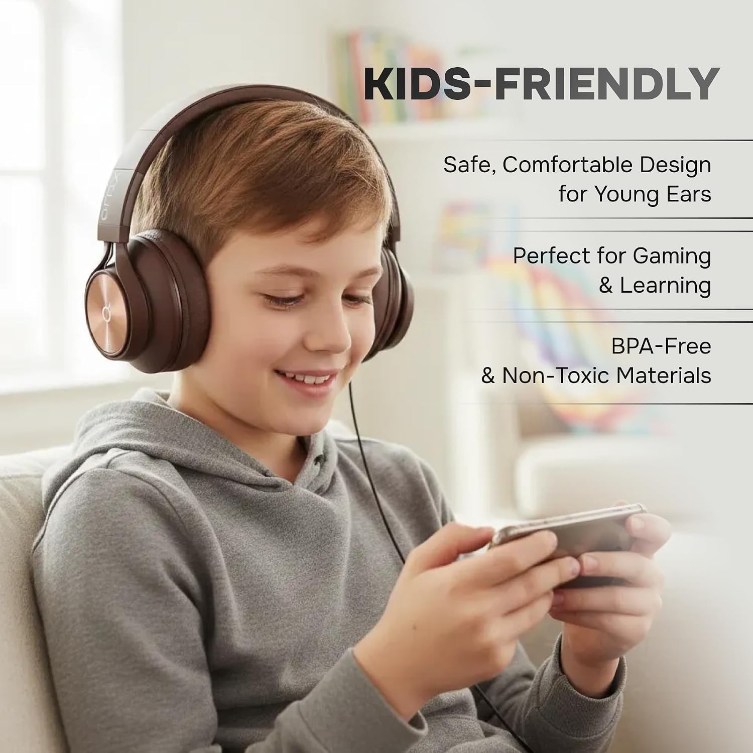 Noise Isolation Over-Ear Headphones for Kids, Teens, Adults