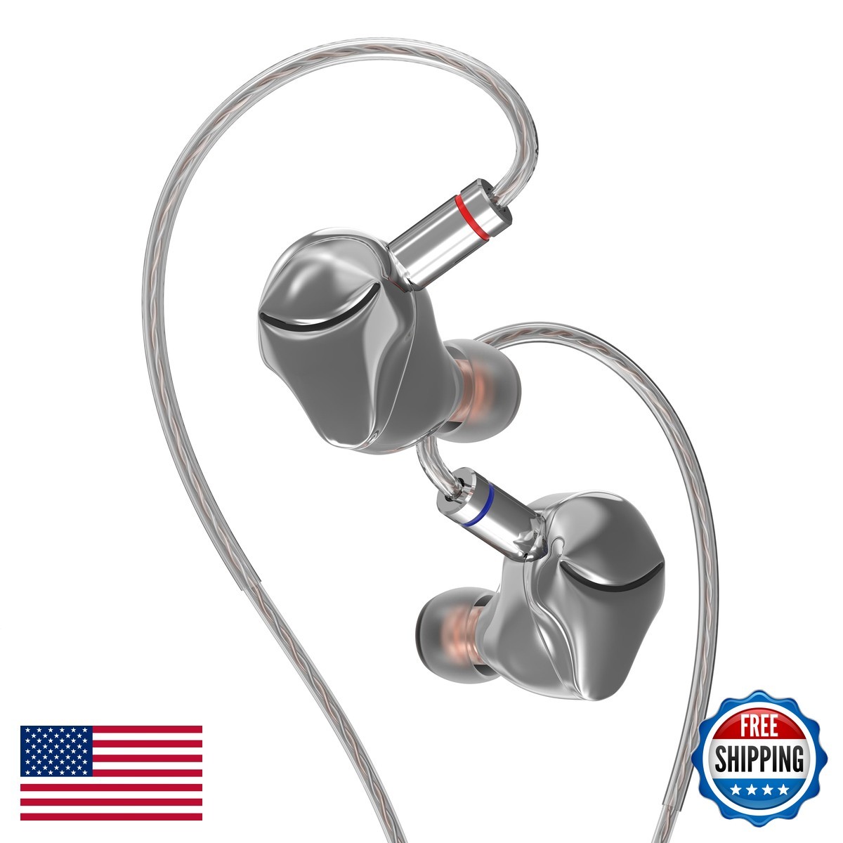 Hidizs MK10 ArcSonics 6 Sound Styles IEMs, Zinc Alloy Shell, 4.4mm OFC Cable