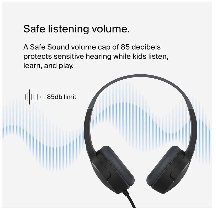 Belkin SoundForm Mini Wired Headphones with Microphone & Fun Stickers (A178)