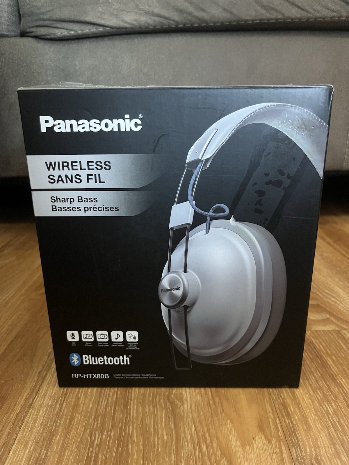 Brand New Panasonic RP-HTX80B Wireless Bluetooth Headphones Free Shipping