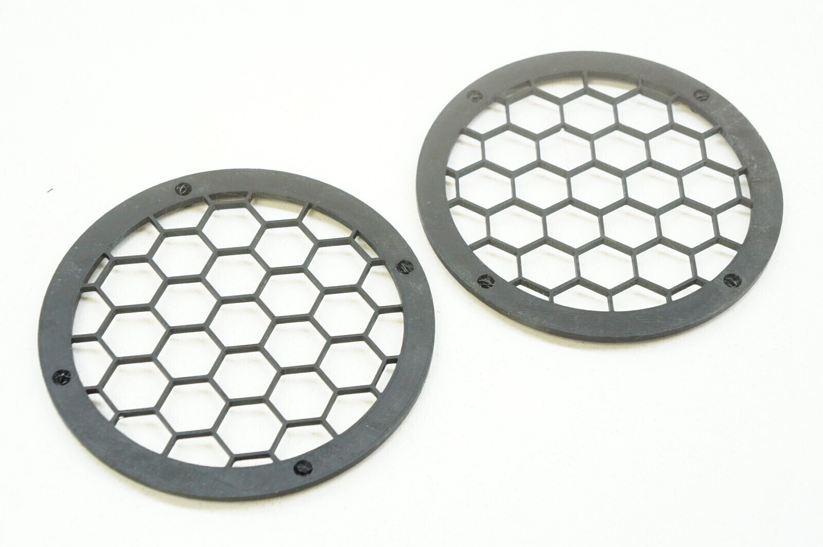 Hexagon Honeycomb Style Grill Mod L/R Set for Monoprice M1060C Headphones