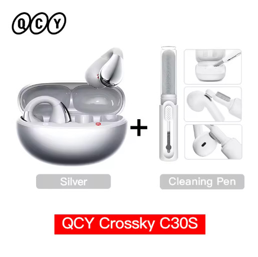 QCY Crossky C30S Open Ear Earbuds LDAC Bluetooth 6.0 Sports Clip