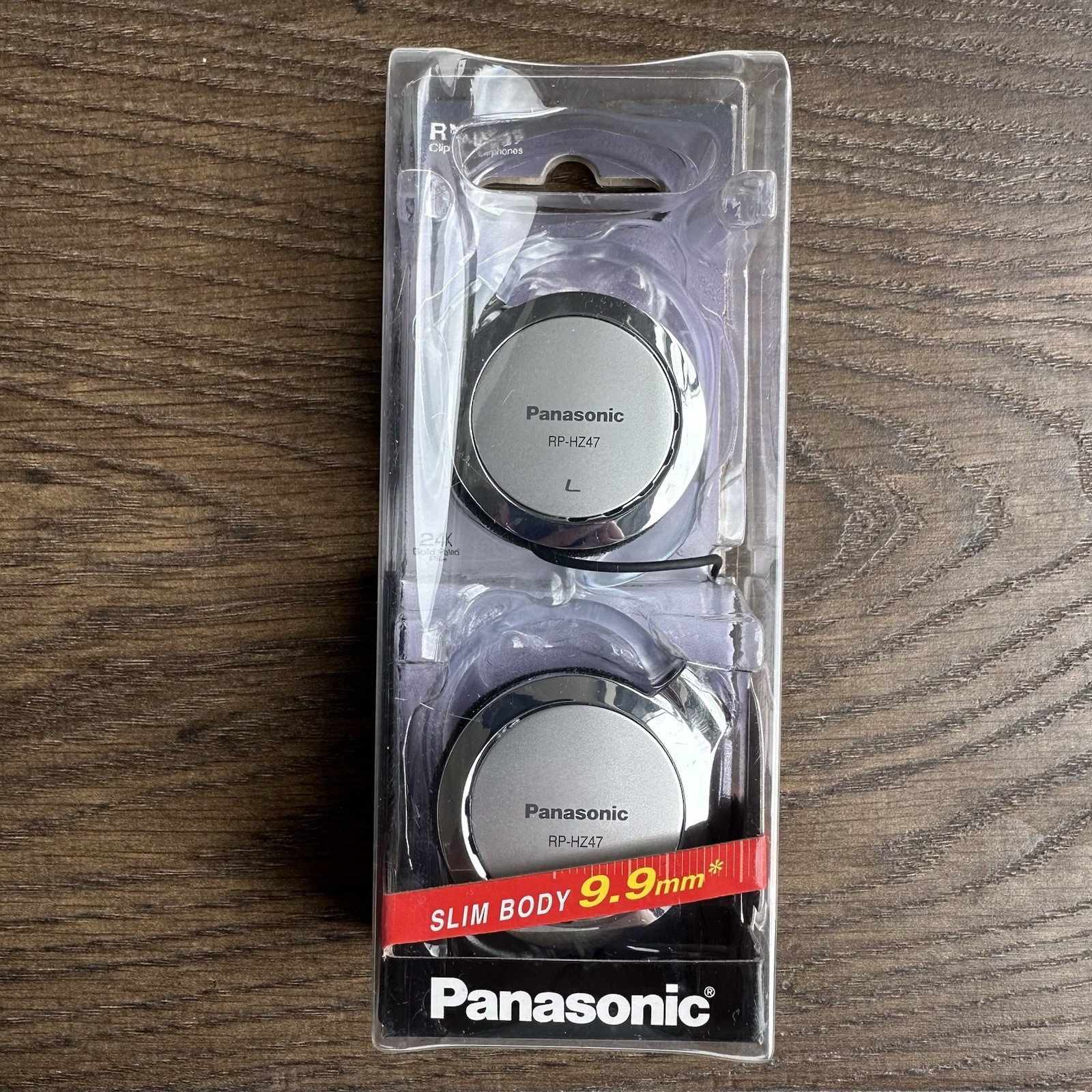 Panasonic RP-HX47 Clip Type Headphones – Silver – NEW