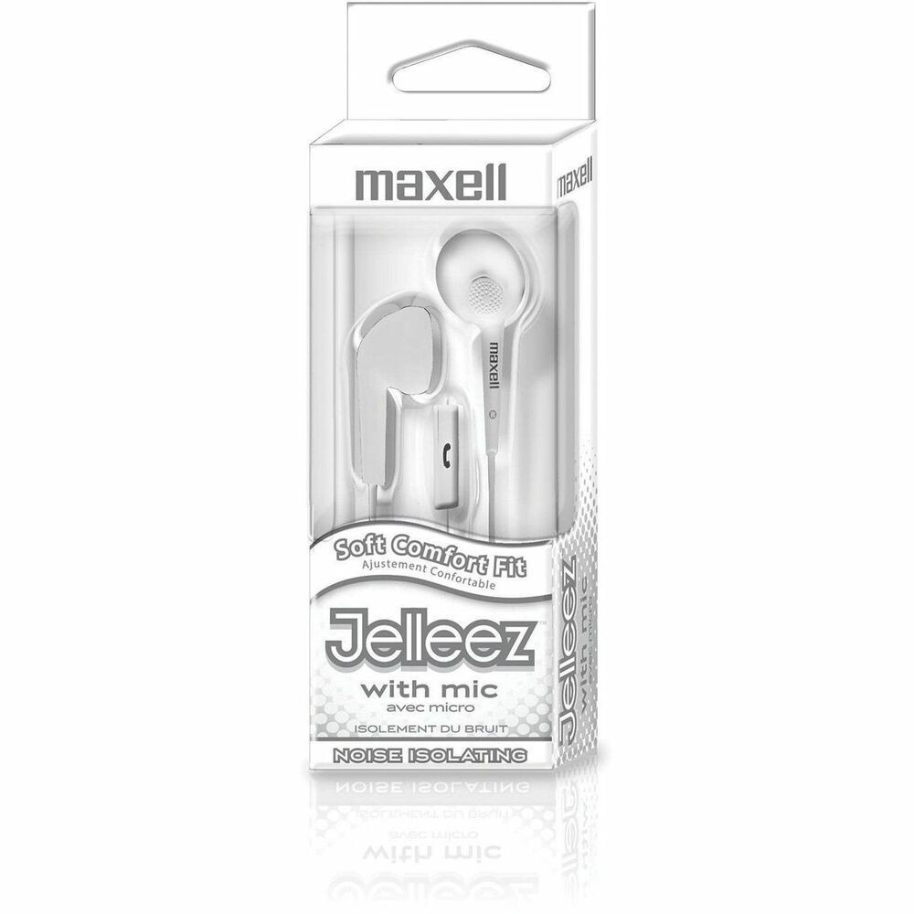 Maxell Jelleez JELM-WH Earset – Earbud – 4 ft Cable – White Maxell Jelleez