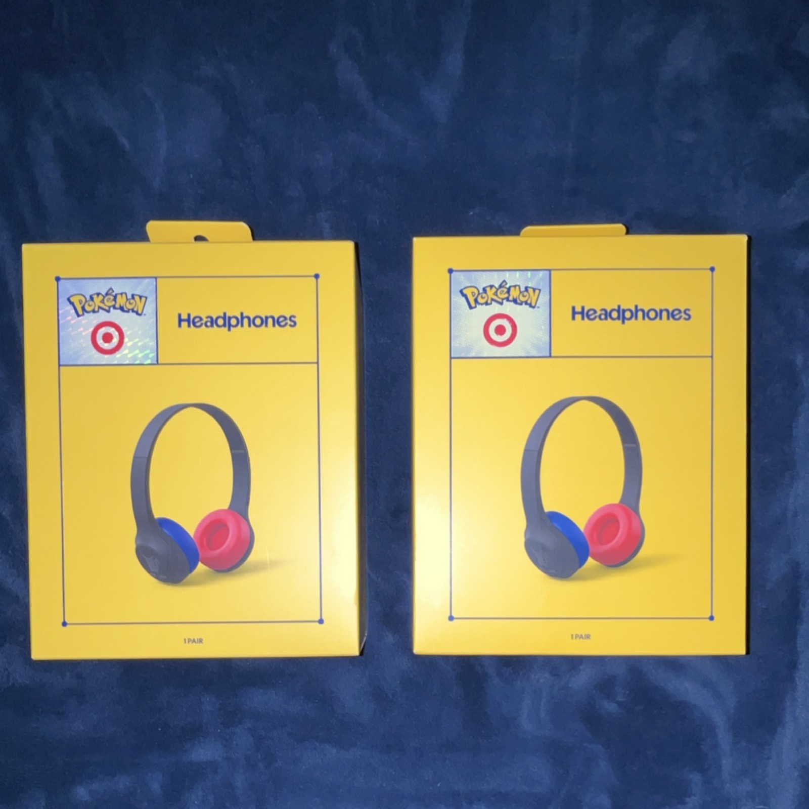 Pokemon x Target Wireless Headphones Blue Red Built-in Microphone Bluetooth