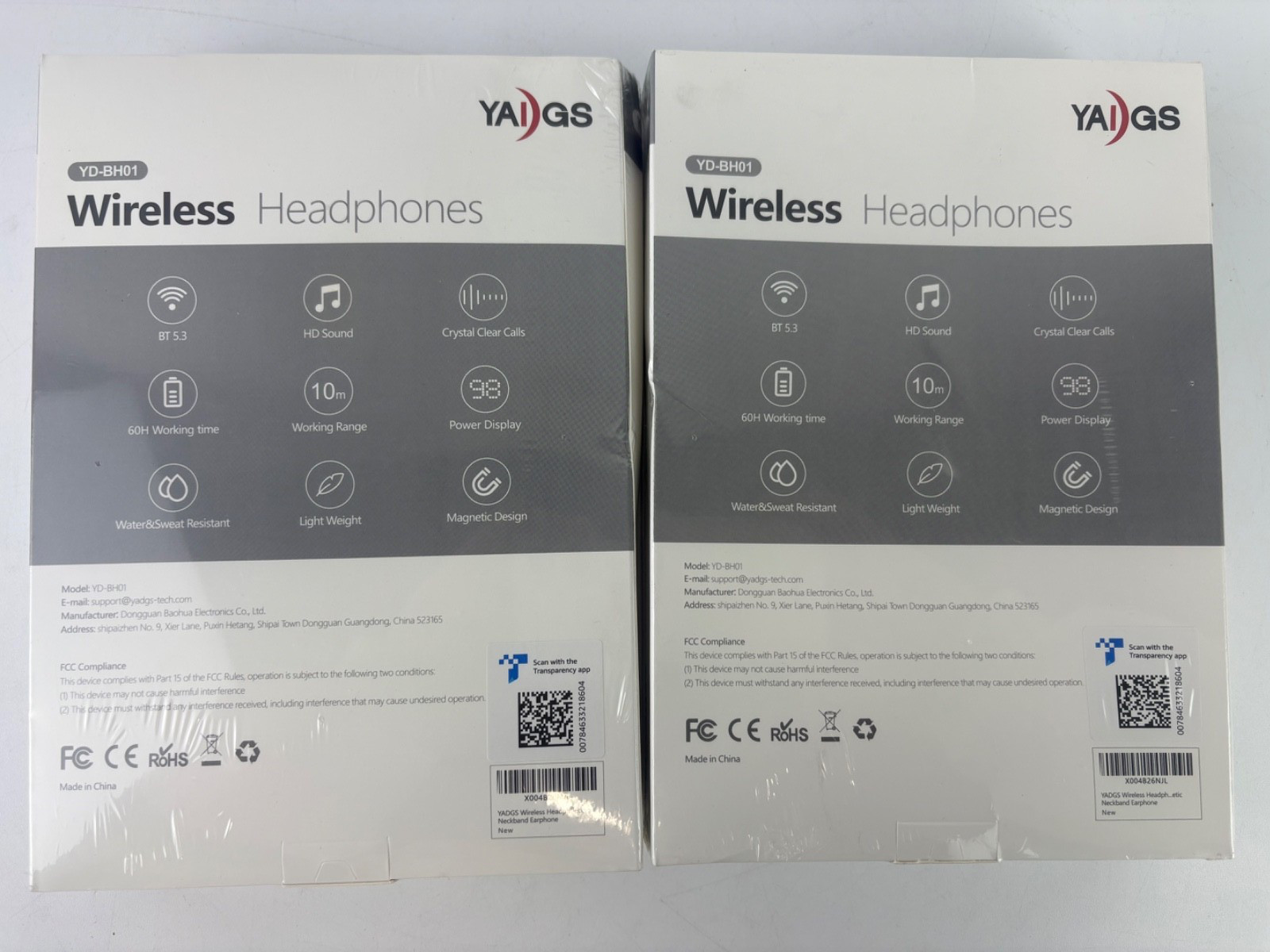 Yadgs Wireless Headphones YD-BH01 – 2 Pack