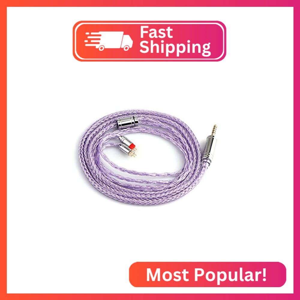 Linsoul Tripowin Zonie IEM Cable, 16 Core Silver Plated Earphone Upgraded Cords,
