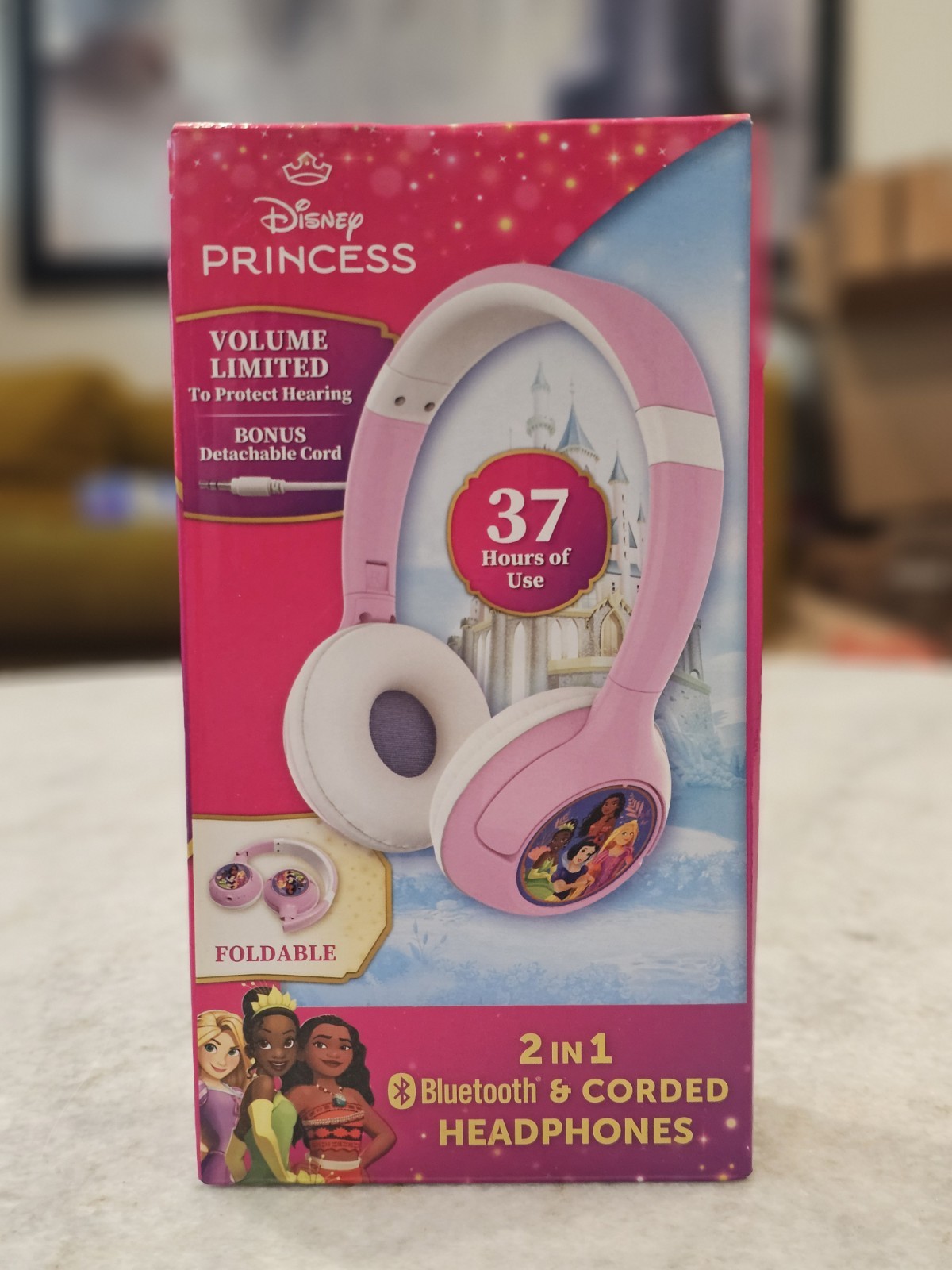 Disney Princess Headphones Bluetooth & Corded Kid Safe Volume Limiting New!