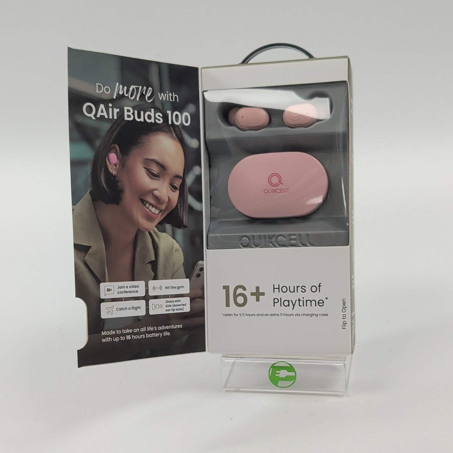New QUIKCELL QAIRBUDS 100 In-Ear Wireless Ear Piece Pink