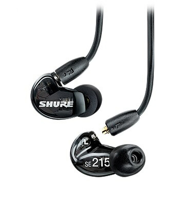 Shure SE215 Pro Sound Isolating In-Ear Monitors w/ Standard 64″ Cable – Black