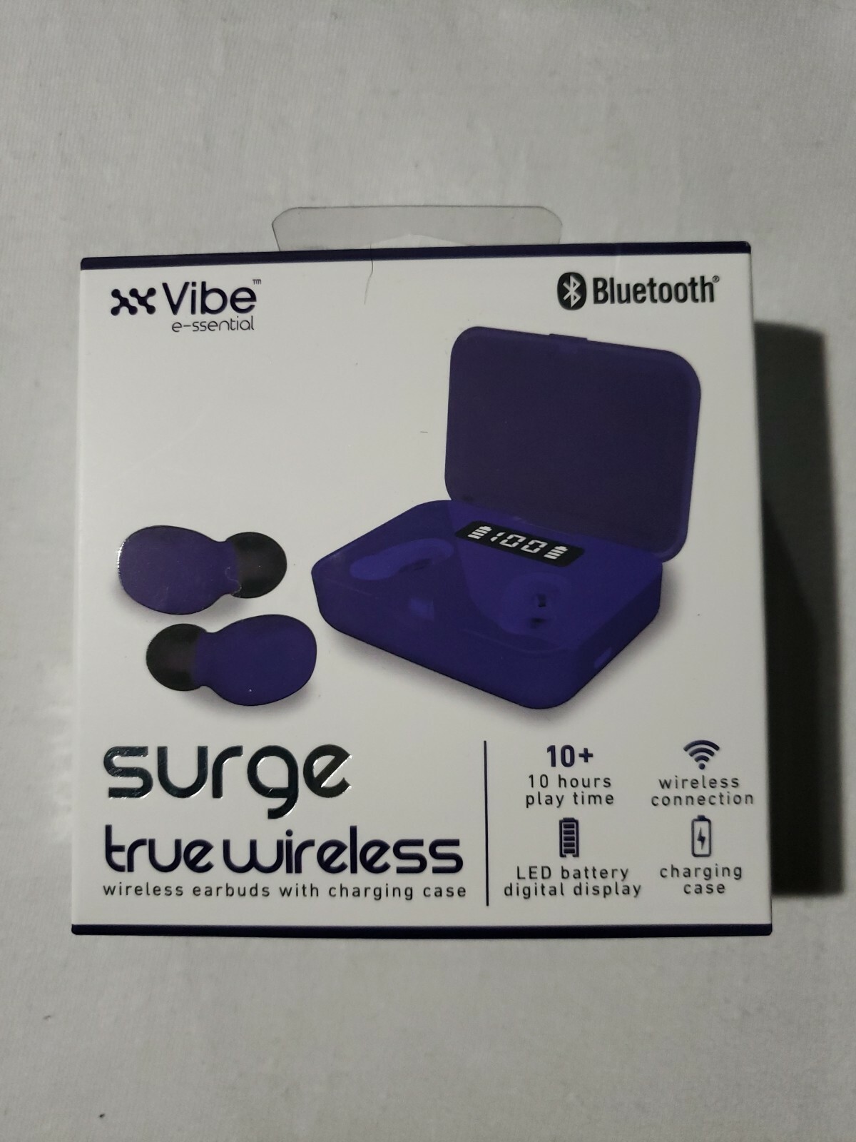 SURGE True Wireless Earbuds with Charging Case 10 Hours Play Time Free S&H