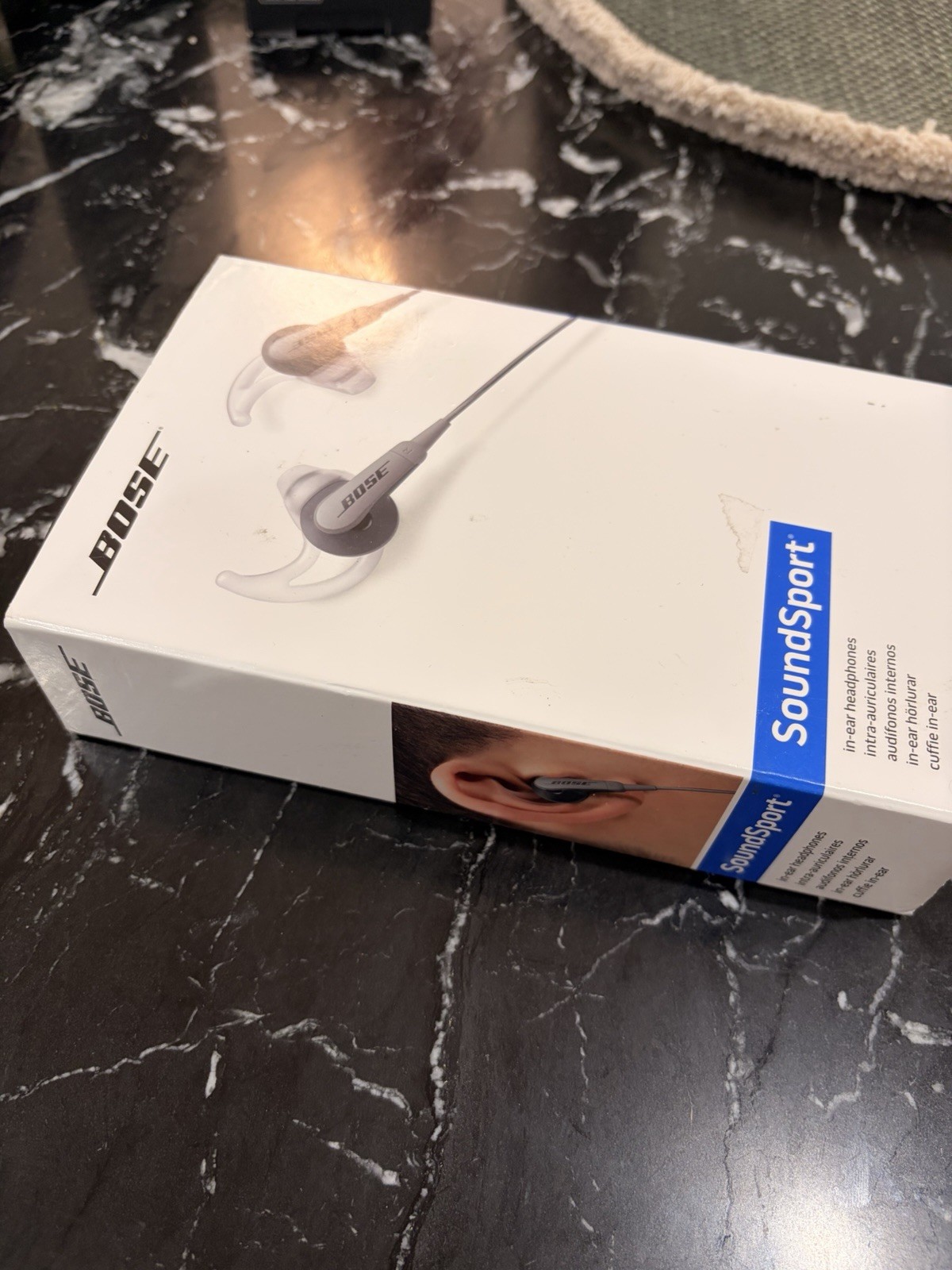 Bose SoundSport In-Ear Wired Headphones Gray – With Box & Manuals – USED