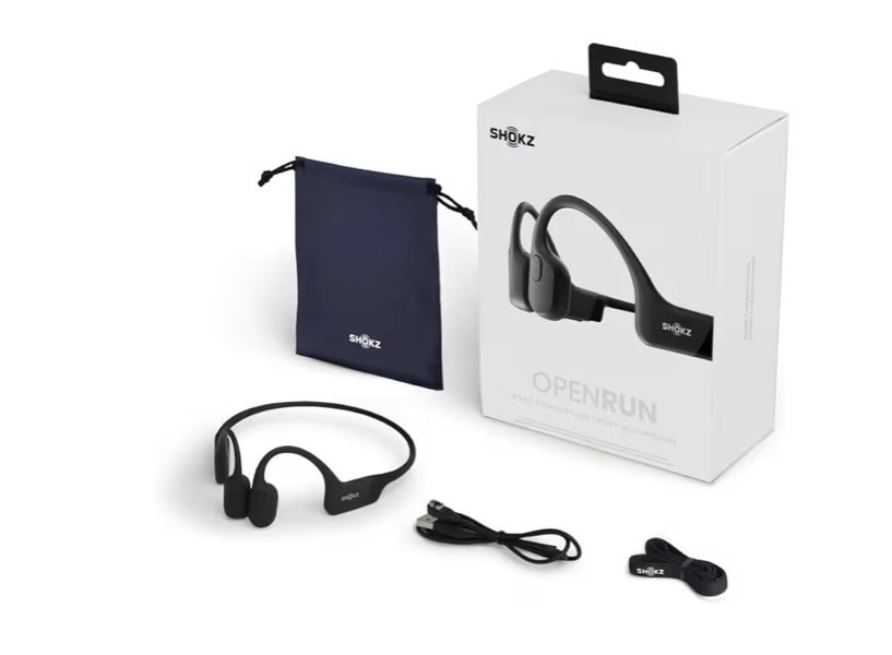 SHOKZ OpenRun Bone Conduction Open-Ear Bluetooth Sport Headphones, Running