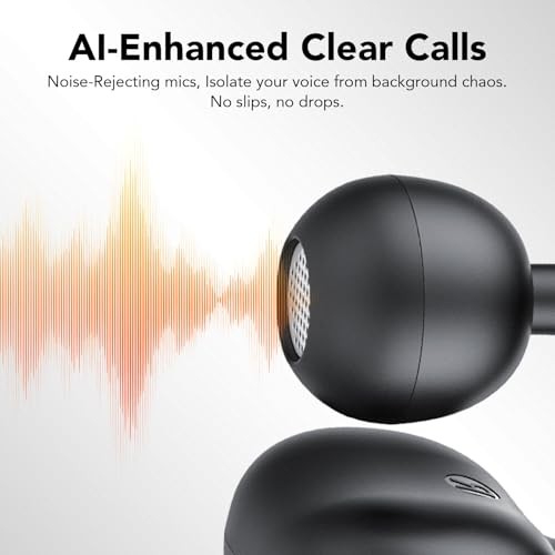 Clip on Earbuds Open Ear Wireless Bluetooth 5.4 Headphones with Noise