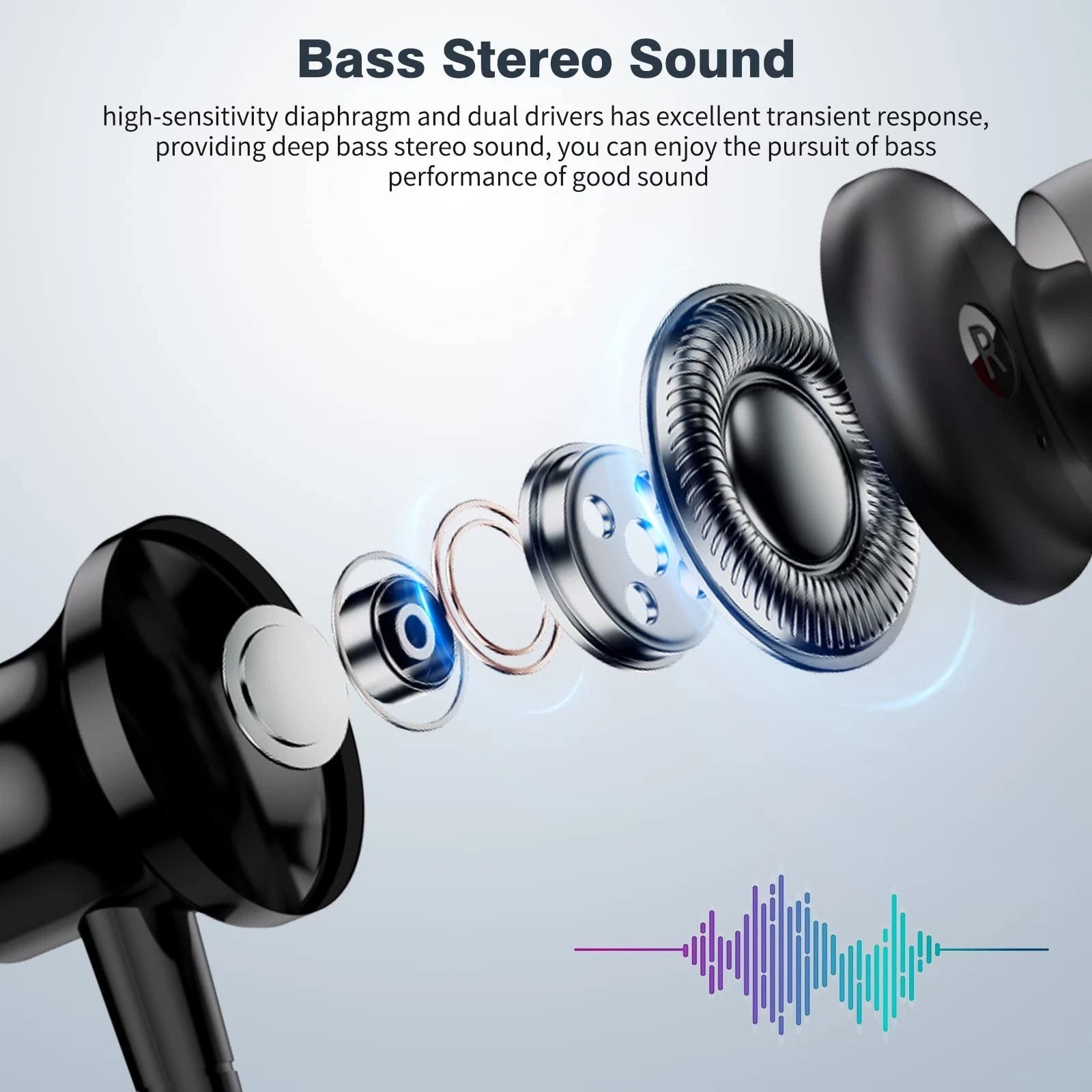 HIFI Bass Stereo Wired Earbuds Headset In-Ear Earphone Headphone MIC USB-C
