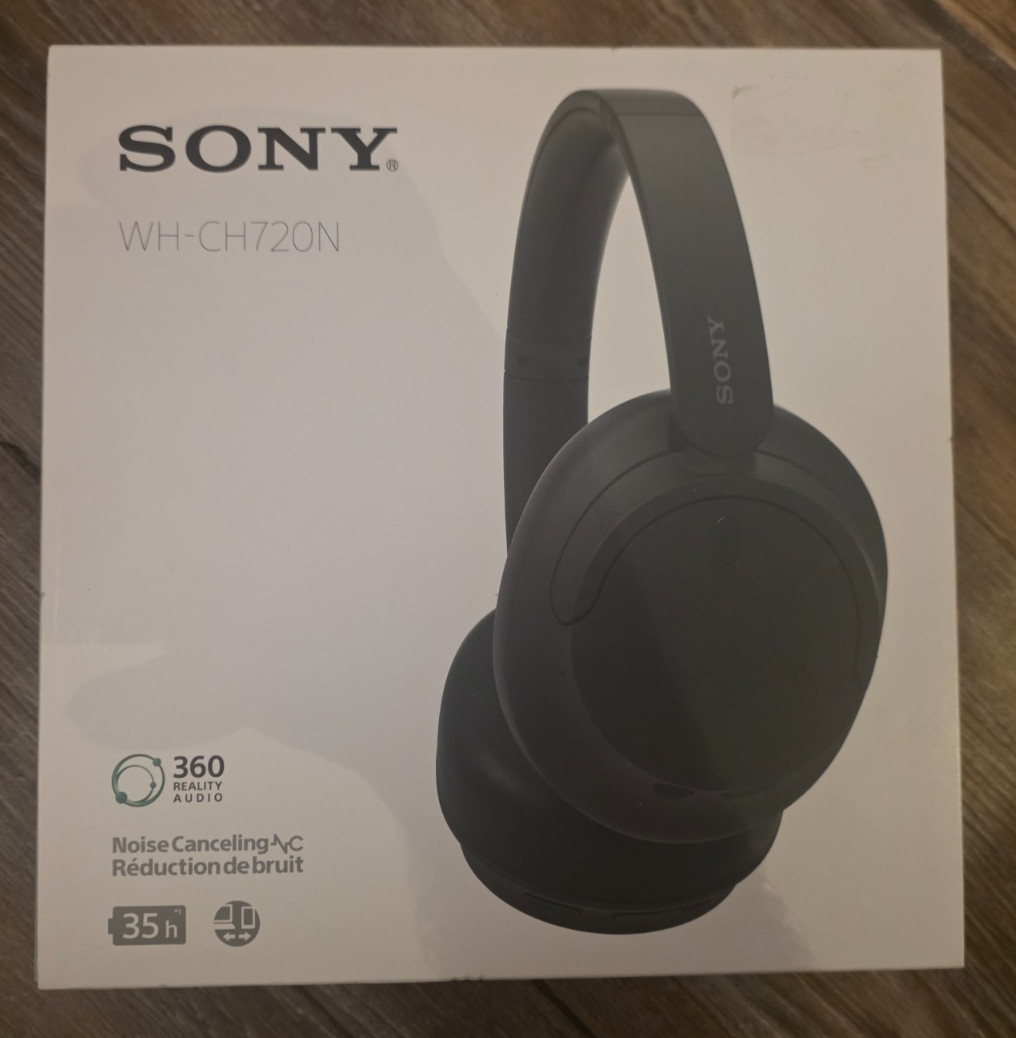 Sony WH-CH720N Wireless Over-Ear Headphones – Black – New, Sealed