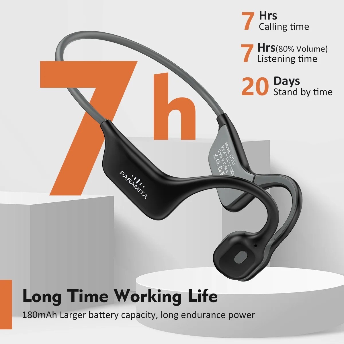 DG08 Bone Conduction Headphone Wireless Bluetooth Waterproof Sport Running
