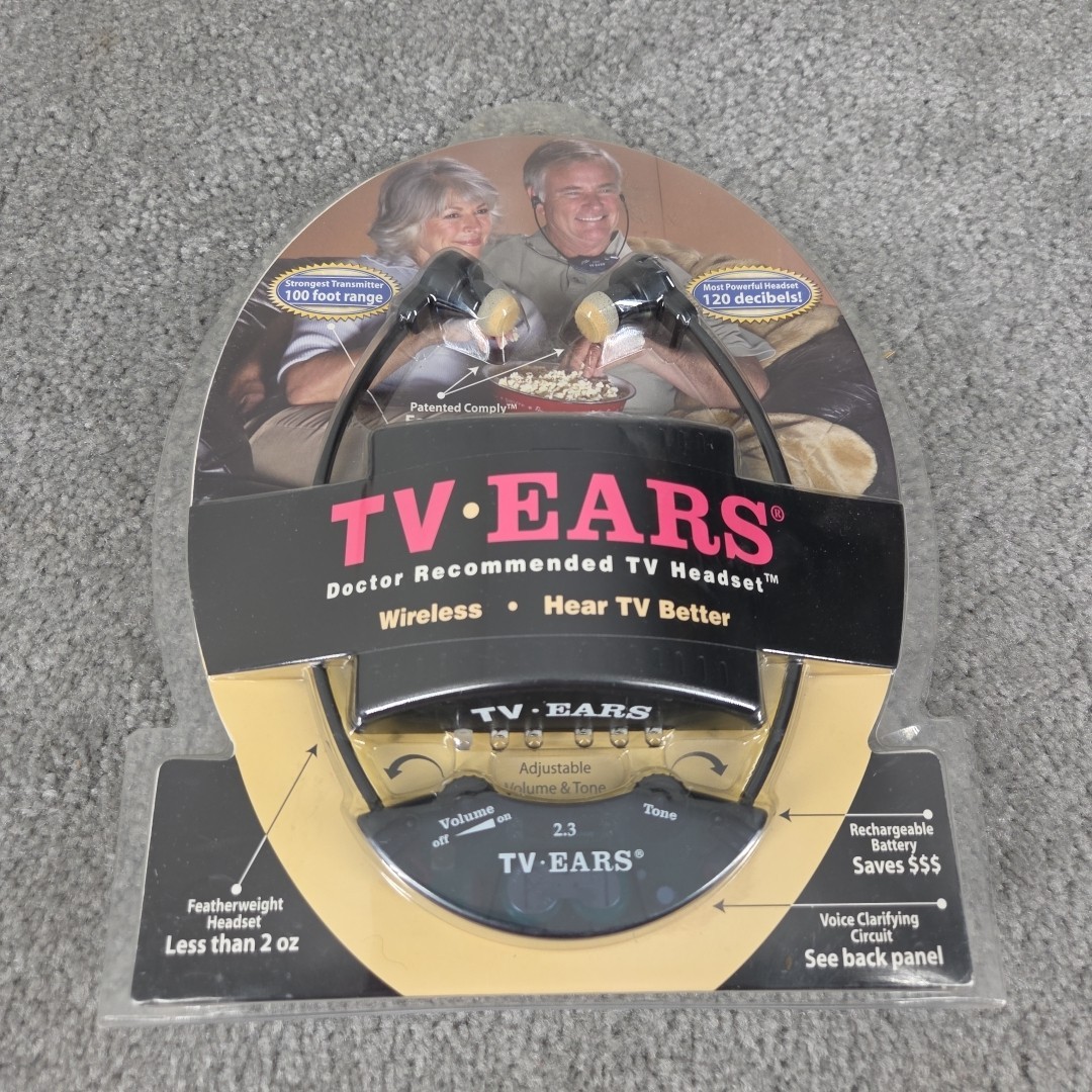 TV Ears 2.3 Mhz Wireless Headset System 330-0123 – Open Box Complete