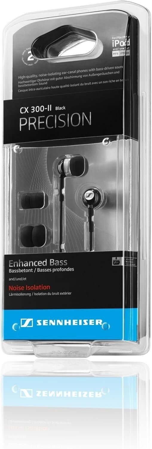Sennheiser CX 300 II Precision 2.5 Noise Isolating Ear-Canal Phones – Black