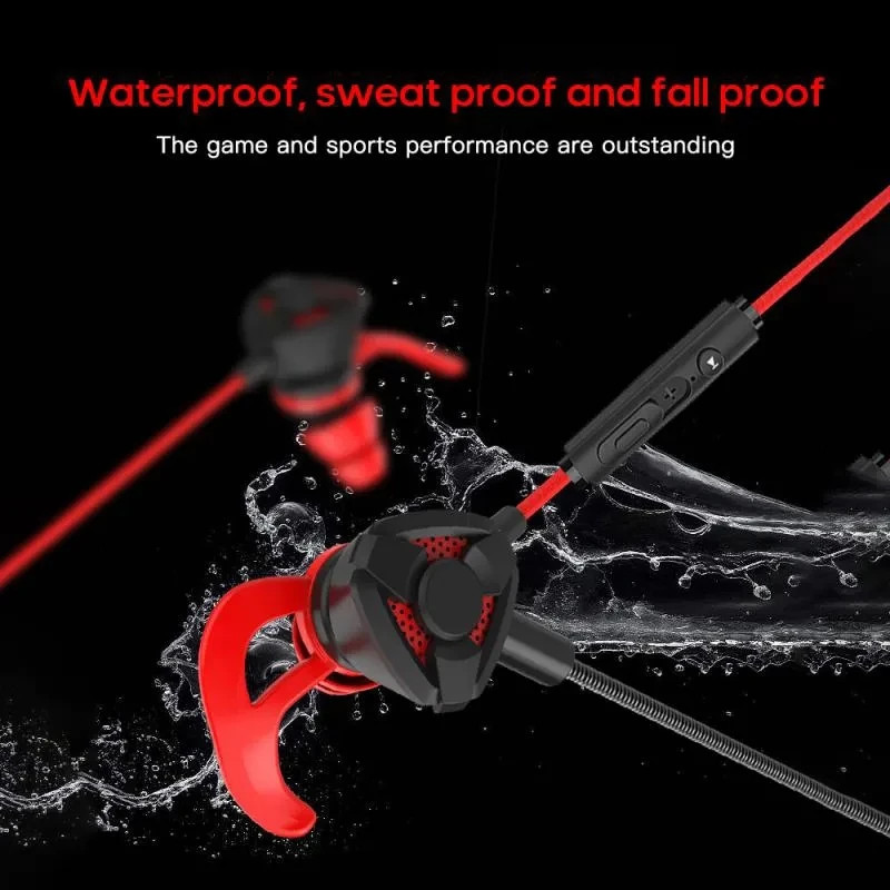 In-Ear Gaming Earphones with Microphone Wired Headphones Jack 3.5mm for PS PC Cable