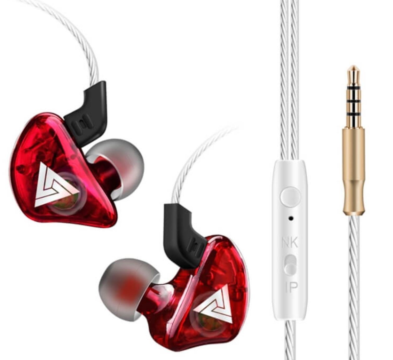Gaming IEM Earbuds In Ear QKZ CK5 10mm 1DD 3.5mm HIFI with Carbon Fiber Case