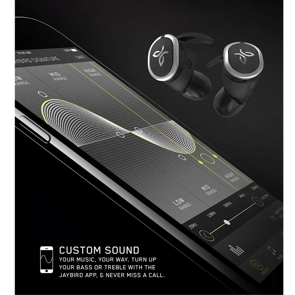 Jaybird RUN True Wireless Bluetooth Headphones Sweat-Proof Water Resistant Jet