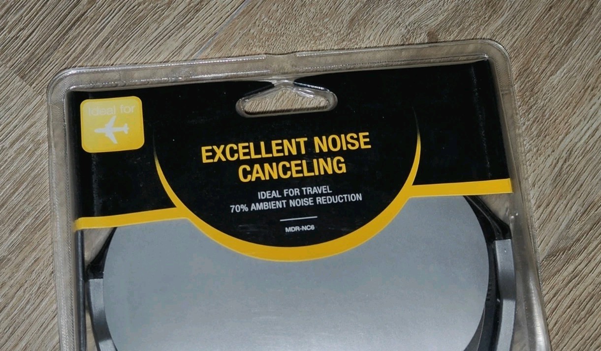 SONY MDR-NC6 NOISE CANCELLING PORTABLE AUDIO HEADPHONES SILVER 2007 NEW SEALED