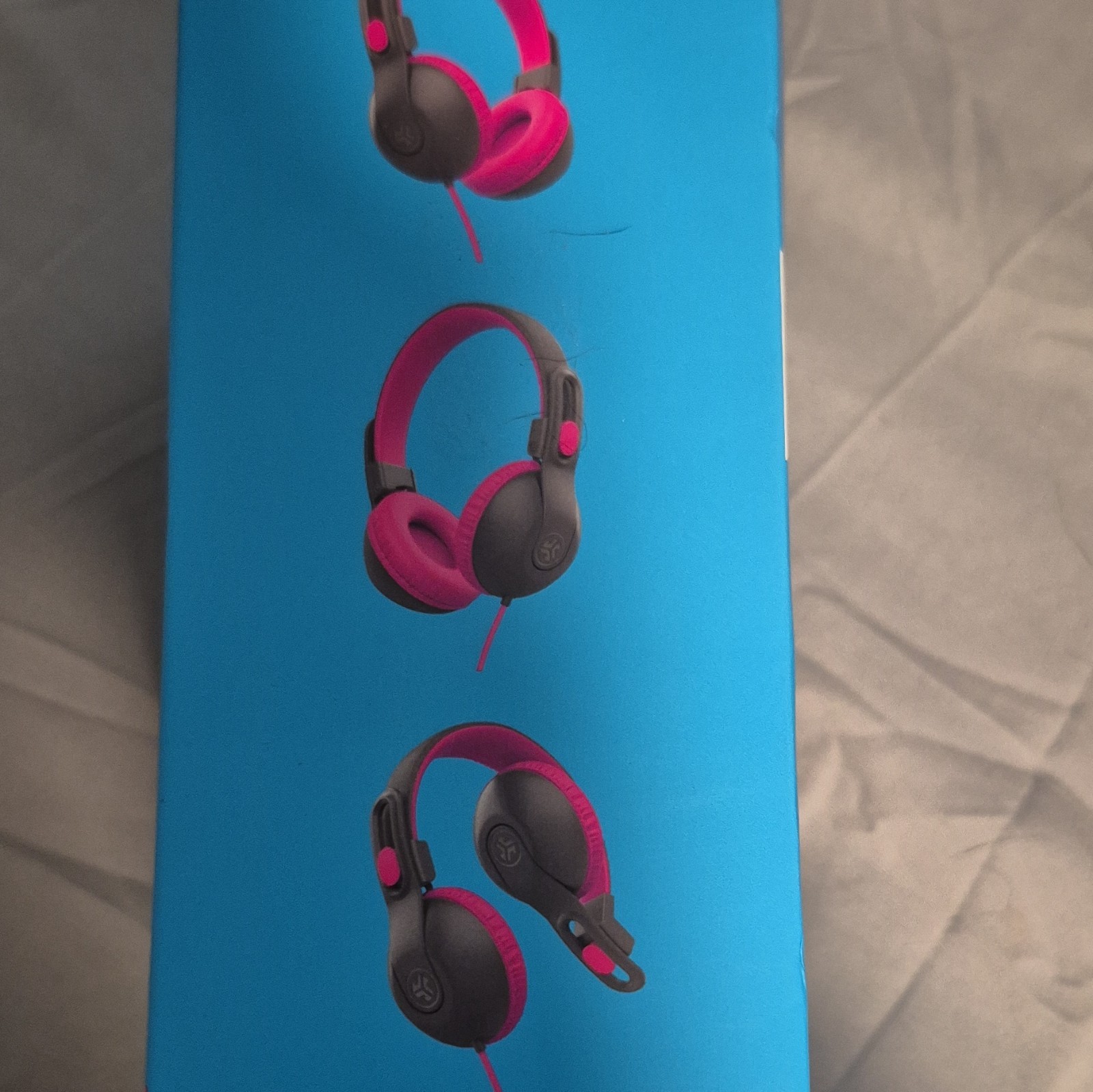 JLab JBuddies Studio Kids On-Ear Wired 85dB Volume Limit Mic Gray/Pink