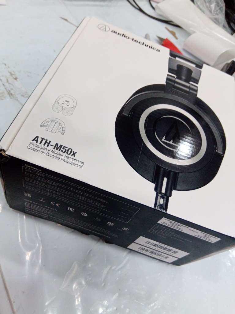 Audio-Technica ATH-M50X Professional Over Ear Headphones – Black Used