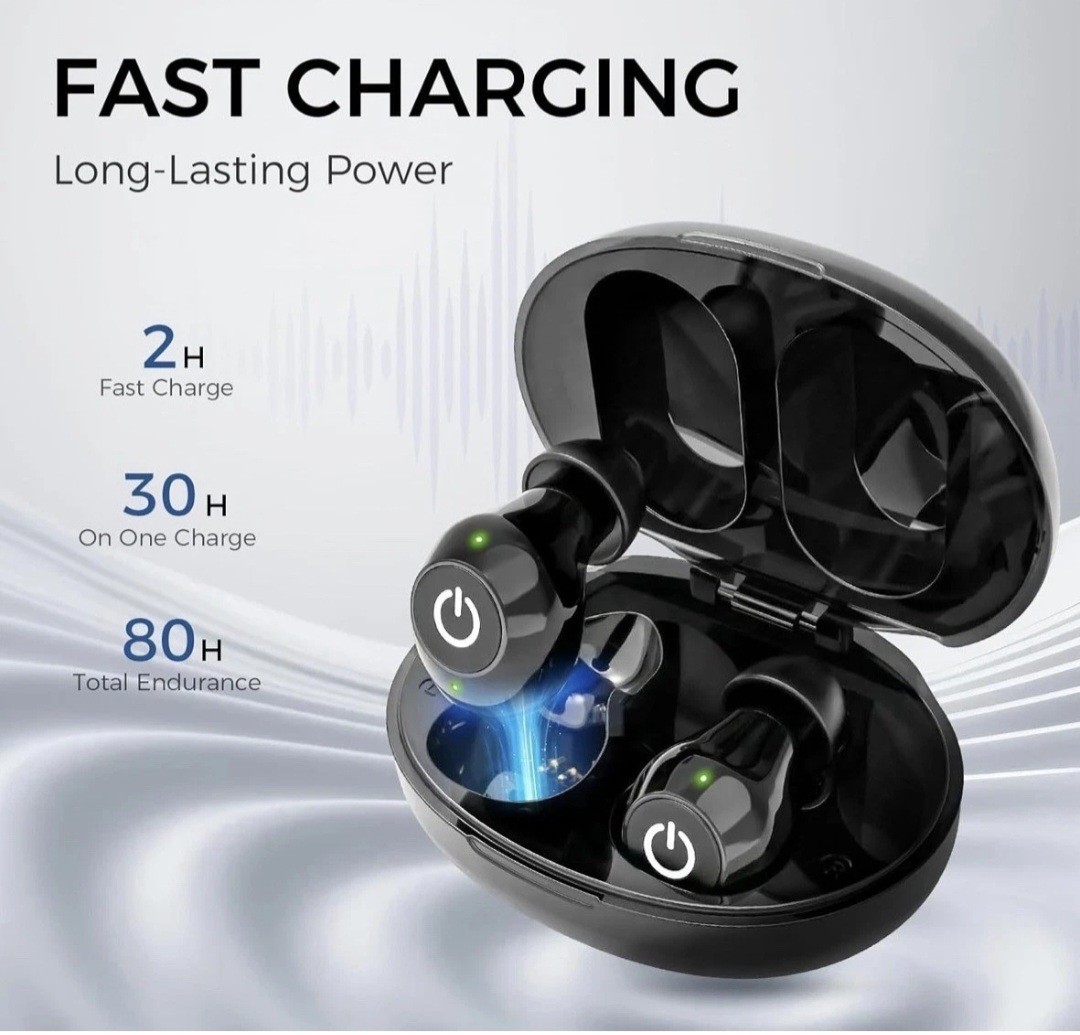 Rechargeable OTC Hearing Aids, Wireless, Noise Reduction, 30+ Hours/80 With Case