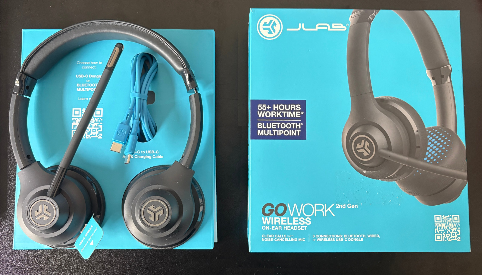 JLAB GoWork 2nd Gen Wireless On-Ear Headset – NEW/OPEN BOX