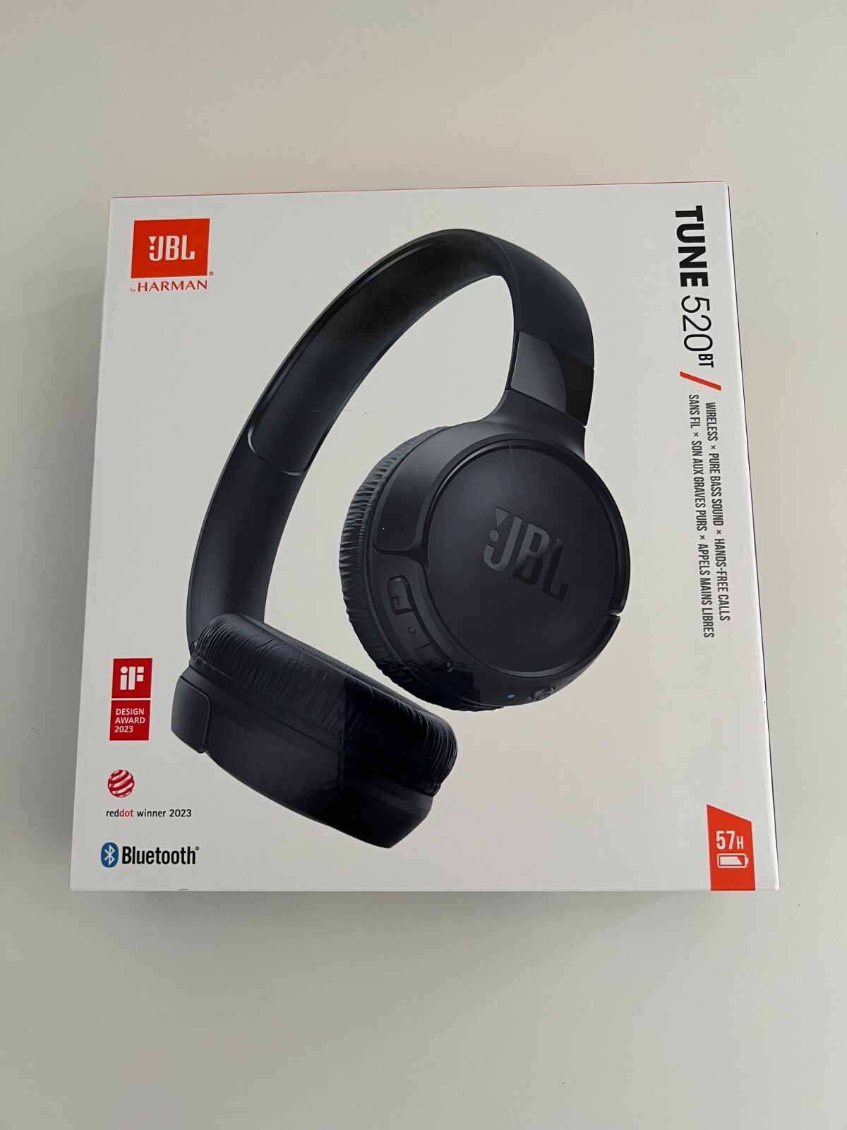 JBL Tune 520BT Wireless Bluetooth On-Ear Headphones With Built-In Microphone