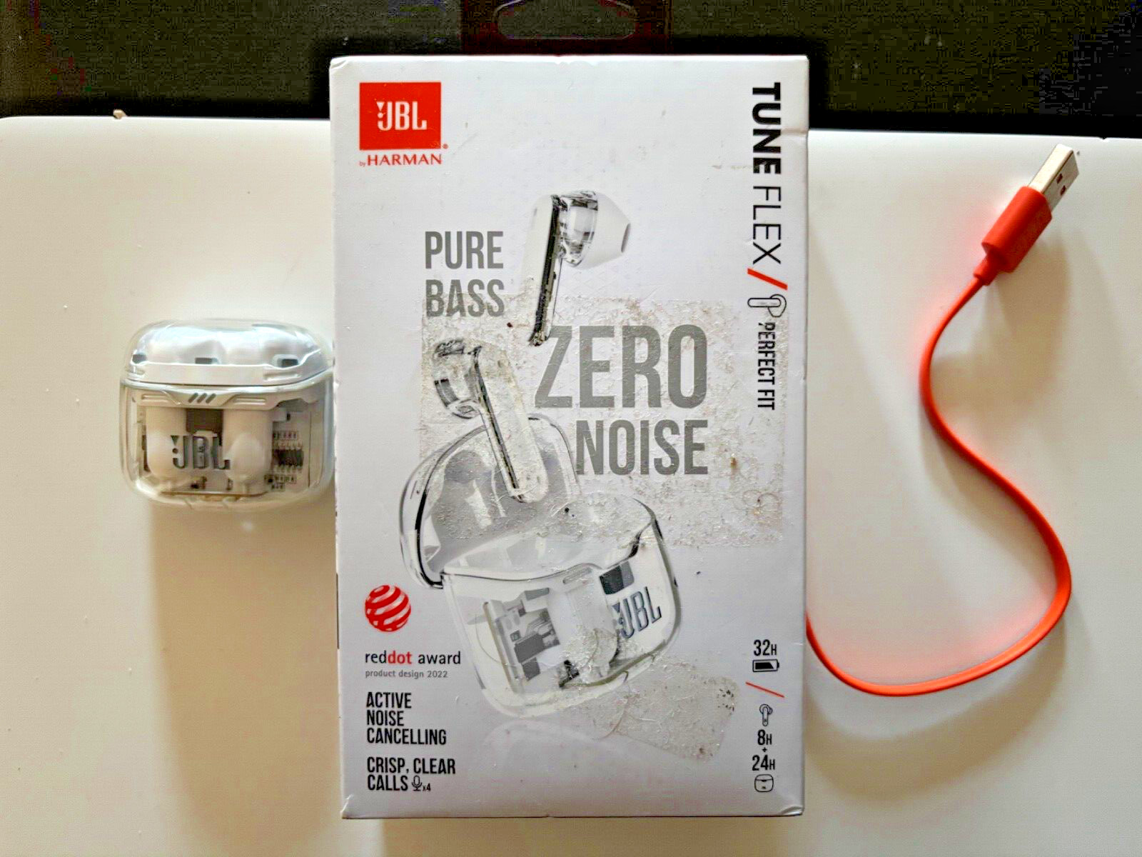 JBL TUNE FLEX GHOST WHITE EDITION