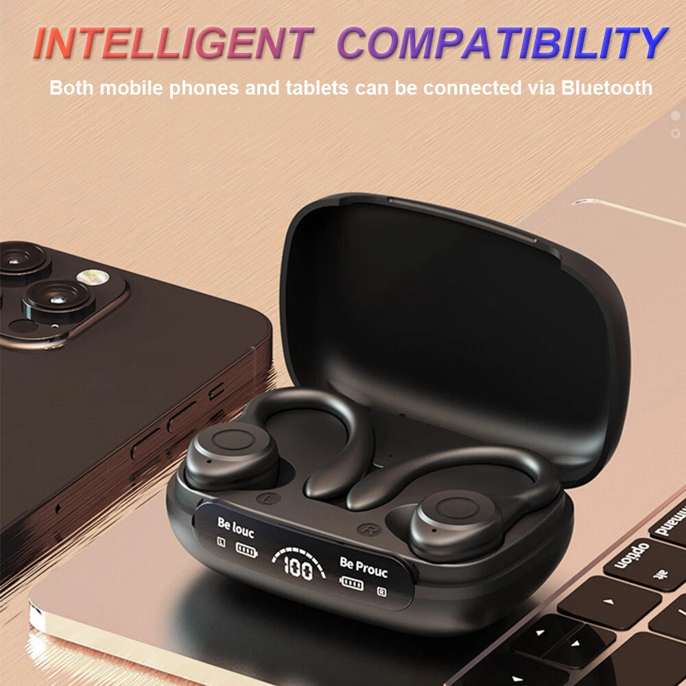 Wireless Bluetooth 5.3 Headset TWS Earphones Earbuds Stereo Headphones Ear Hook