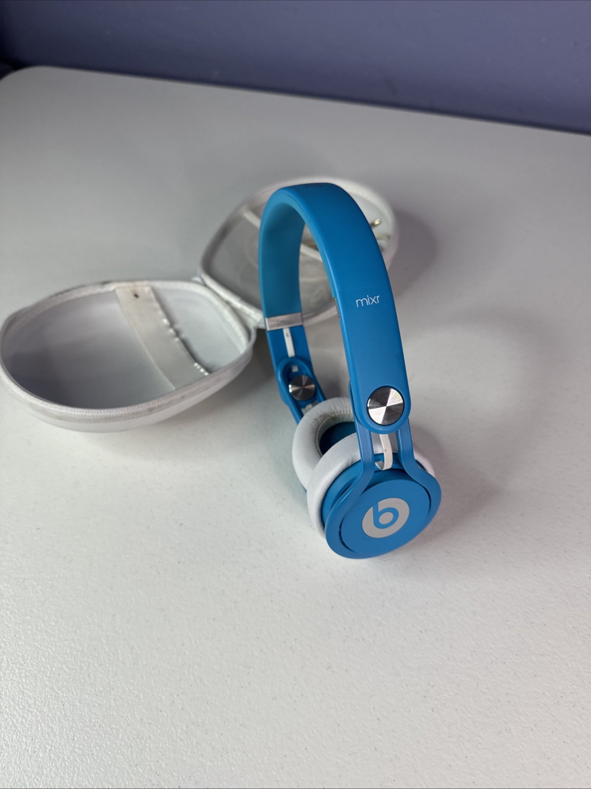 Beats Mixr Wired Headphones David Guetta Limited Edition Blue & White w/ Case