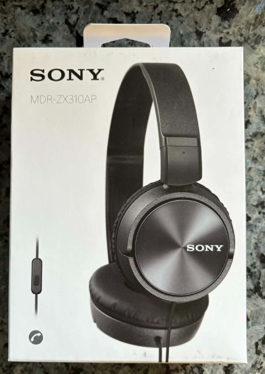 Sony MDR-ZX310AP Wired Headphones Black BNIB