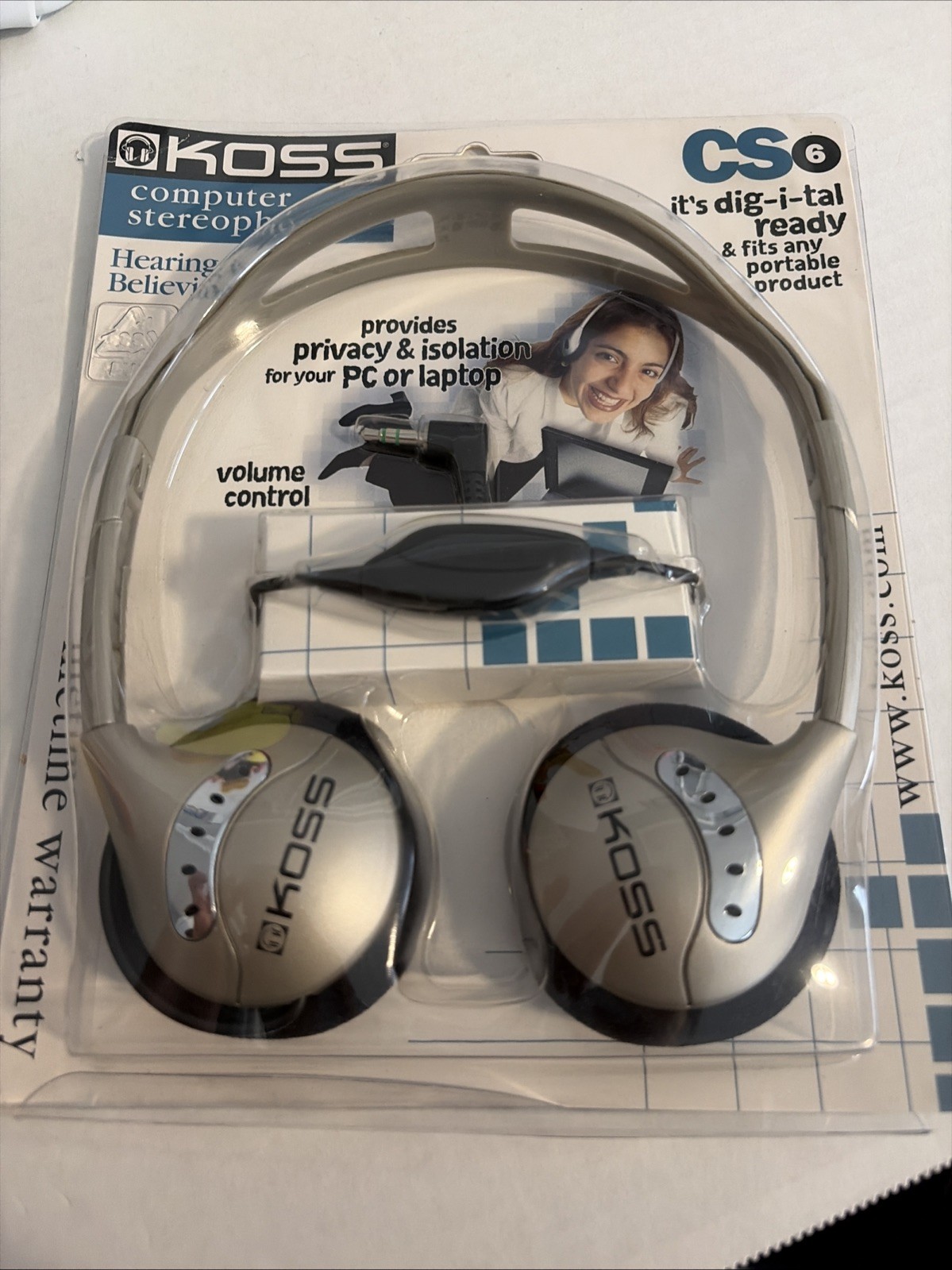 KOSS Computer Stereophones Headphones Model CS-6