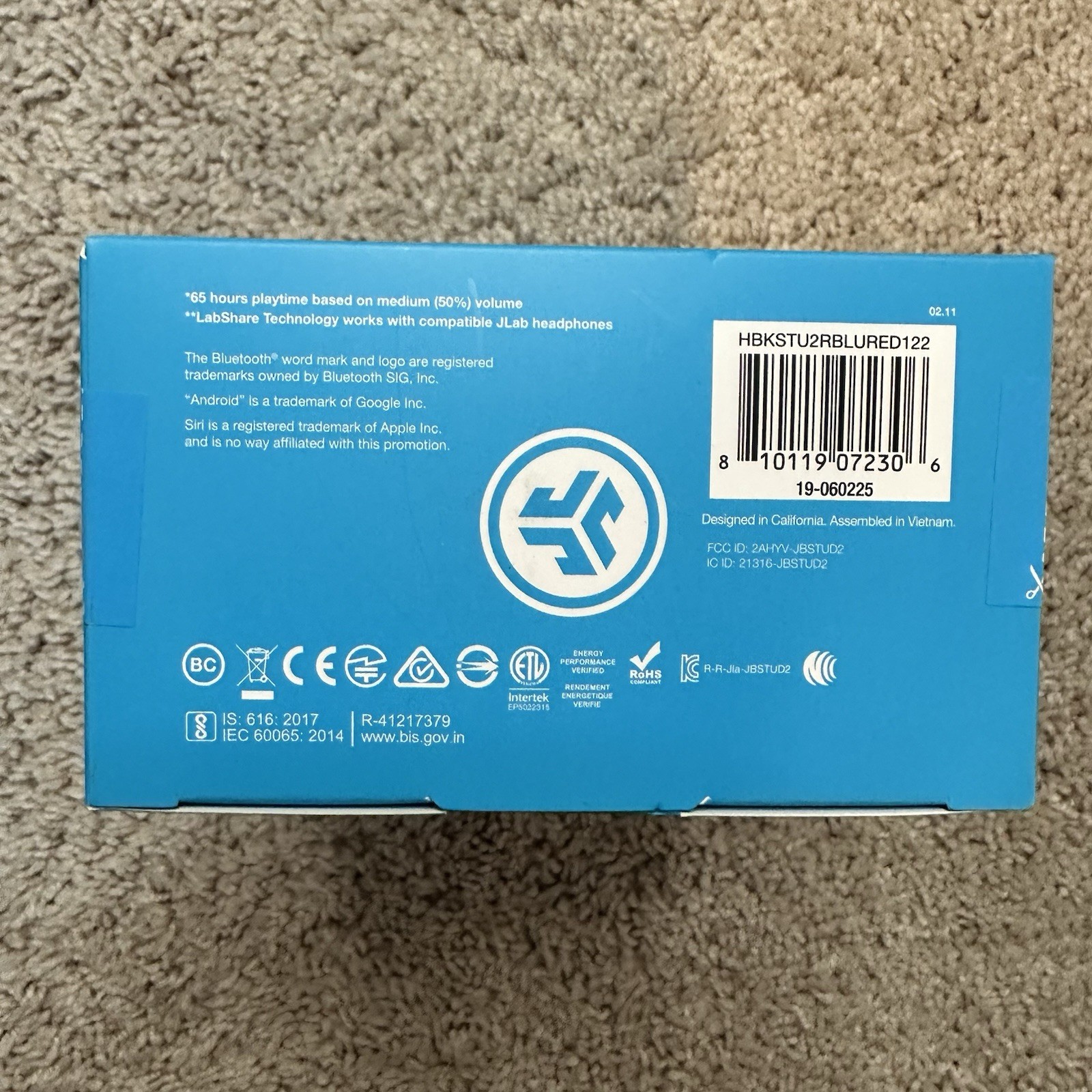 New JLab JBuddies Studio 2 Over Ear Wireless Bluetooth Kids Headphones Blue Red